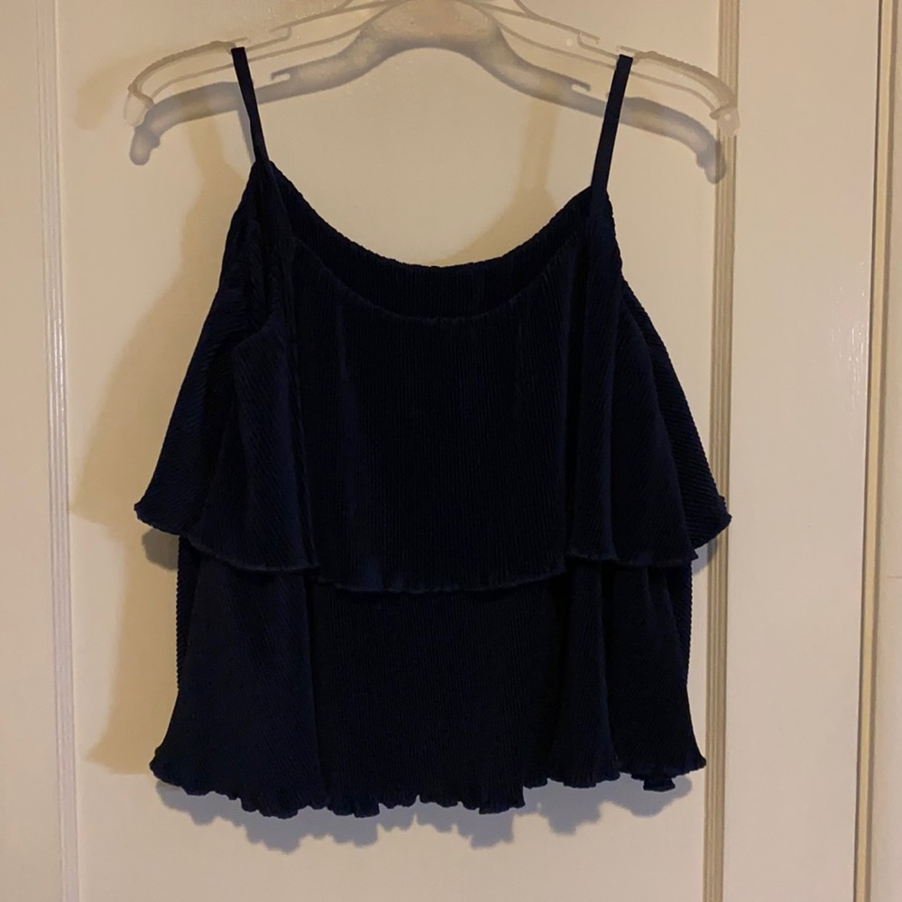 Navy blue layer top